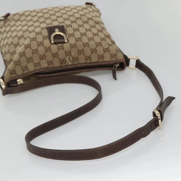 GUCCI GG Canvas Abbey Shoulder Bag Beige Gold 131326 Auth bs26658 - Picture 8 of 16